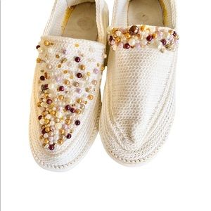 Hand crafted shoes for inside Size 9. NWOT.